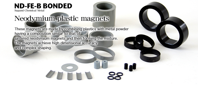 Neodymium plastic magnets