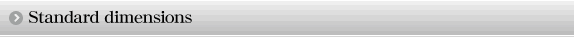 Standard dimensions